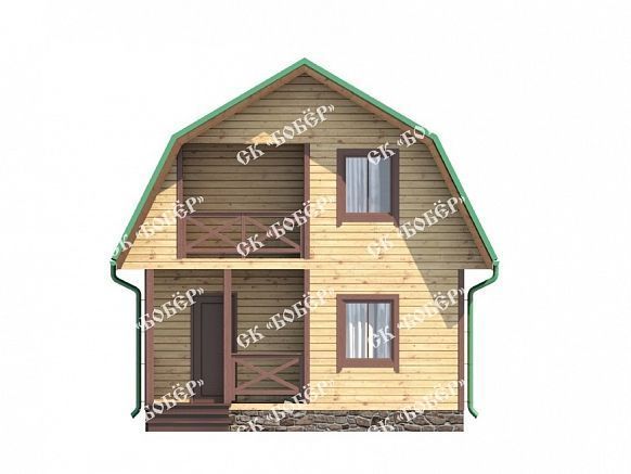 Дачный дом из бруса 6х6. фото