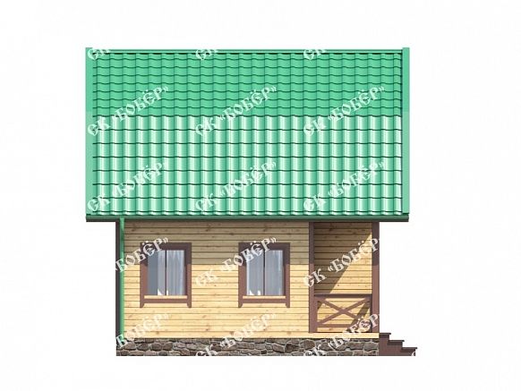 Дачный дом из бруса 6х6. фото