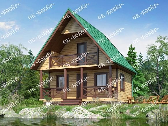 Маленький дом из бруса 6х6