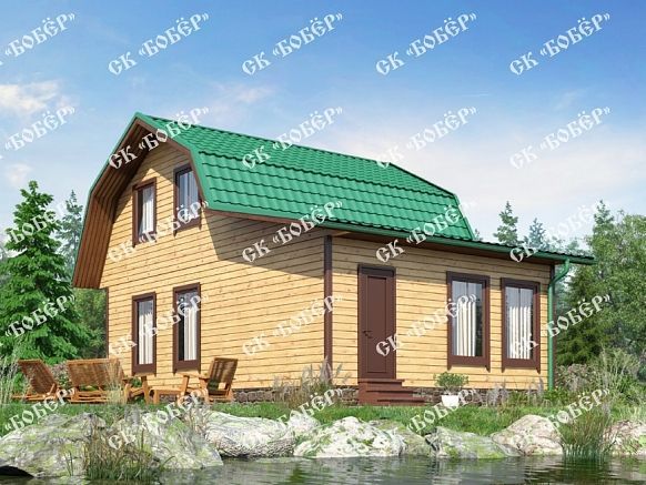 Дачный дом из бруса 6х9
