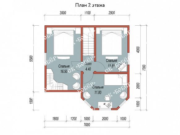Сруб из бруса 7х7. фото