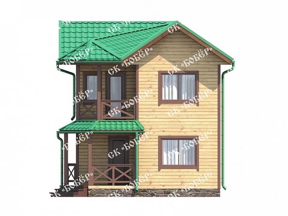Дачный дом из бруса 6.5х6.5. фото